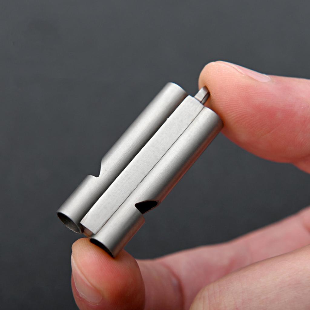 Emergency Whistles Louds Portable Double Tube Trainer Whistles Titanium Signal Whistles Outdoor Survival Safety Whistles