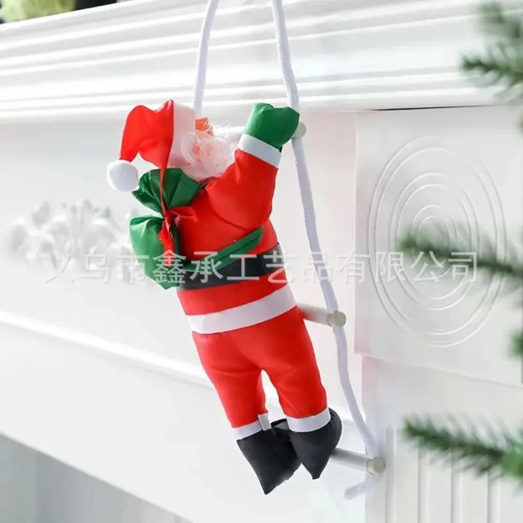 

Рождественские украшения в подарок Лазающий Санта Клаус Рождественская елка Подвески для стены Лазающая веревка Кукла Новогодний декор