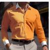 Mens Green White Striped Long Sleeve Casual Shirt