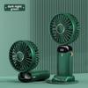 USB Handheld Mini Fan Foldable Portable Neck Hanging Fans 5 Speed USB Rechargeable Fan with Phone Stand and Display Screen