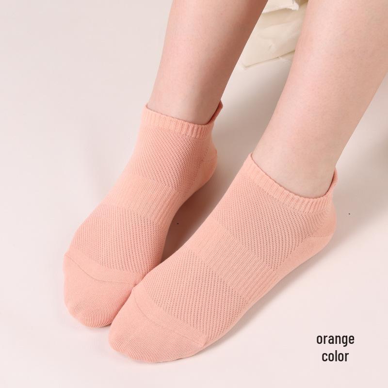 Women's Spring & Summer Cotton Socks - Breathable, Antibacterial, Anti-Pilling Mesh, Boneless Design, Compact Spinning Boat Socks