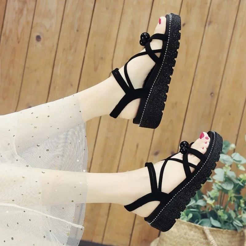 New Breathable Fashion Women's Sandals Casual Roman Style Ladies Shoes Or Footwear Sandal 2025 Luxury High Quality Comfort