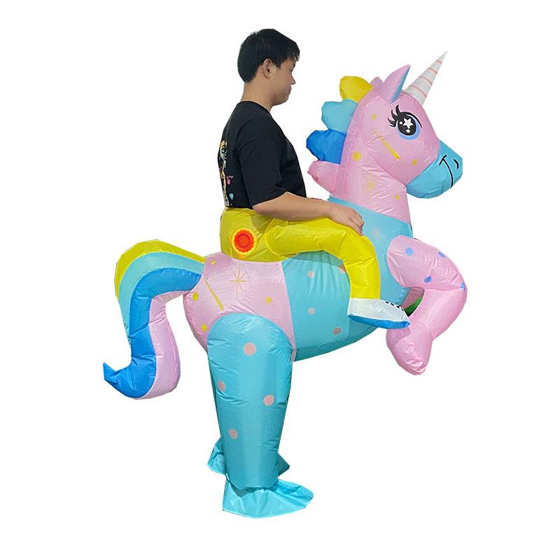 Aufblasbares Einhorn-Kostüm für Damen und Herren, Party, Cosplay, Kleidung, lustiger Anzug, Anime, Kostüm, Halloween-Anzug