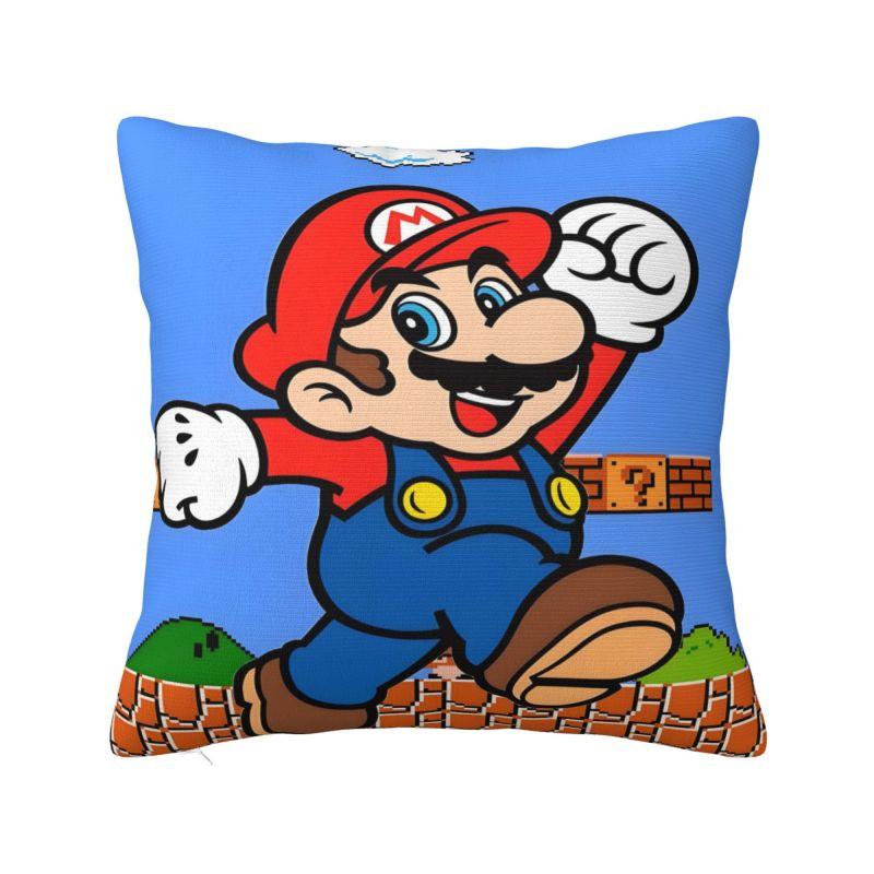 Custom Marioes Video Game Modern Pillow Cover Manga Chair Cushion