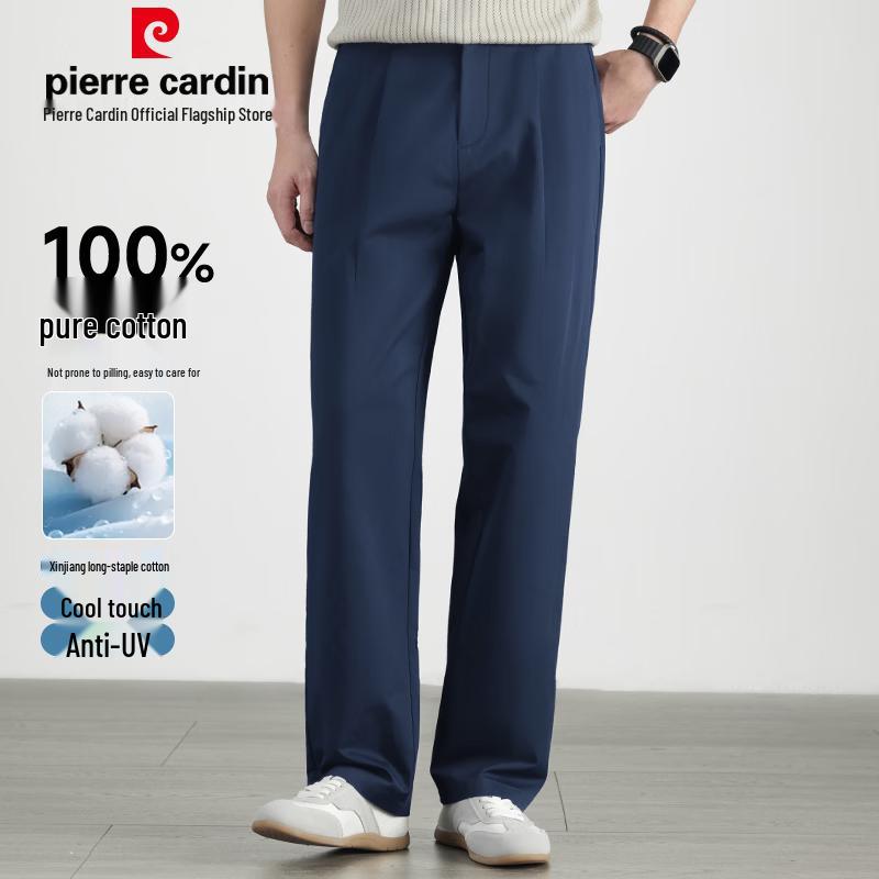 Pierre Cardin Men's 100% Cotton Straight Fit Casual Pants
