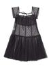 Eogeulliswedou Flower Mesh Dress (Charcoal)