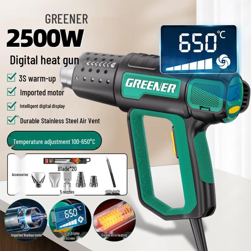 Green Forest Industrivärmepistol CN-kontakt (adapter ingår)