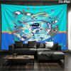 ASTRO BOT Custom Name Wall Tapestry Aesthetic Wall Hanging Printed Fabric Blanket Decorative Tapestries for Bedroom Living Room Home Decor