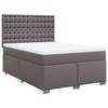 VidaXL Sommier à lattes de lit avec matelas Gris 140x200 cm Similicuir 3290726