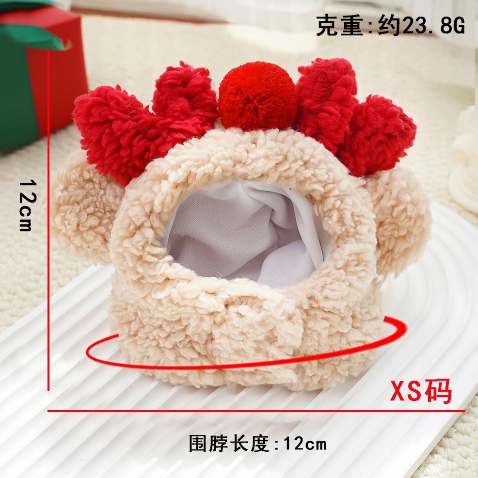 Christmas Santa Hat Dog Christmas Outfit Costume Hat and Scarf Winter Pet Accessory for Small Medium Large Dog