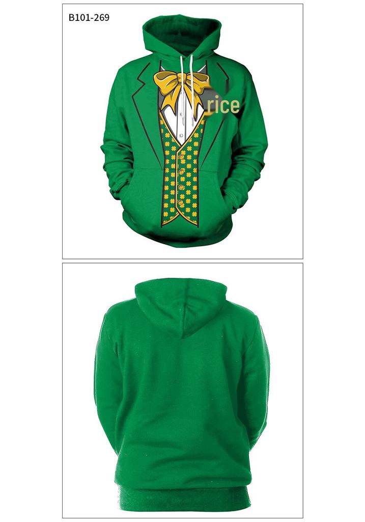 Women's St. Patrick's Day Festival Green Hoodie with Hat Style