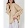 2025 Women's Turtleneck Sweater Solid Color Loose Knitwear Autumn Winter Fashion Ins Style Pullover