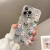 Bow Bear Suitable for Apple 16promax Mobile Phone Case Feather Iphone15 Flash Powder 13 Women's Model 14