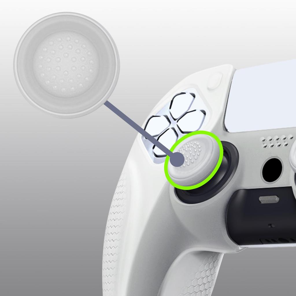 PlayVital Ninja Edition Silicone Cover Skin for PS5 Soft Protective Cover for Fits Charging Station with Protective Cover Attached In the Dark