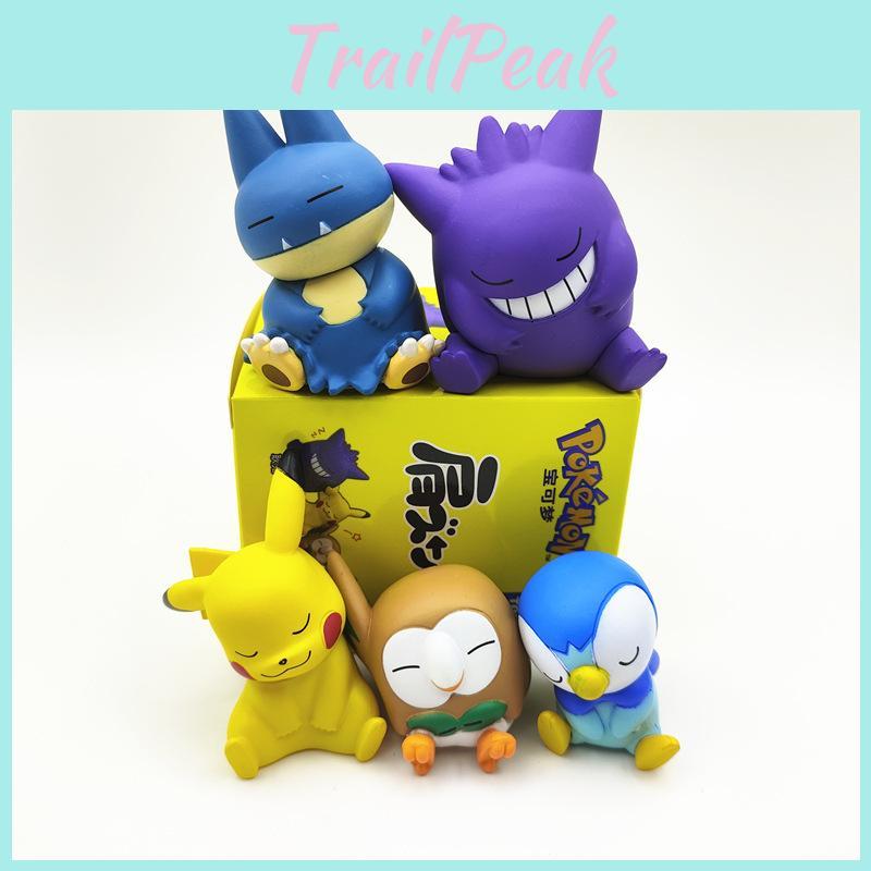 Highquality Pvc Mini Figures Sleepy Pikachu And Toys Snorlax