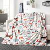 1Pc Winter Snowflakes Blanket Soft Throw Blanket For Home Bedroom Bed Sofa Travel Office Solid Christmas Blanket