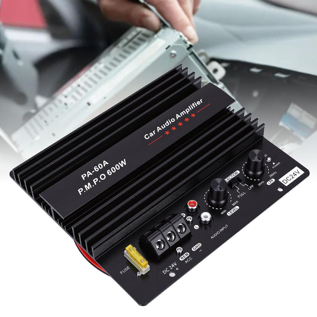 Car Sound Amplifier Board 600W High Power Subwoofer Amp Board Aluminium Alloy Lossless Subwoofer Bass Module