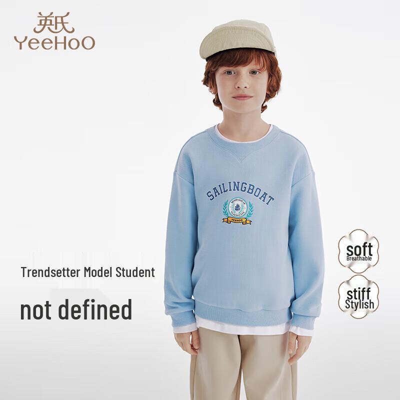 YEEHOO Boys' Crewneck Long-Sleeve Sweatshirt