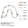 Original design retro light luxury natural hand-woven Tibetan necklace beaded tiger's eye stone pendant long sweater chain