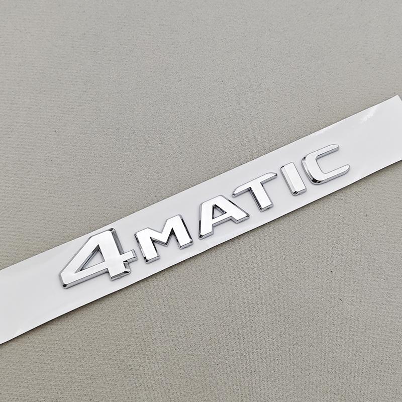 3D ABS Chrome Car Letters Logo A45 A45 S TURBO 4MATIC Stickers Rear Trunk Emblem Badge For Mercedes Benz AMG A45 A45S W177 W176