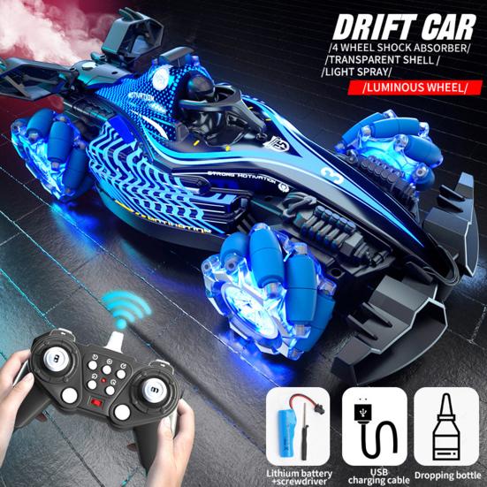 2.4GHz Remote Control Drift Car with Spray Music Light High Speed Four-Wheels Drive