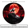 Blood Moon White Lion Theme Polyester Tire Cover | Creative Print Spare Tire Cover For RVs, SUVs, Trucks | Universal Fit, Dark A