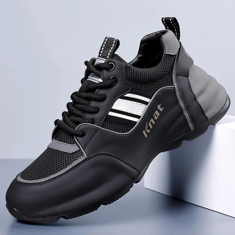 Fashion Men Luxury Sneakers Sports Shoes Genuine Leather Cowhide Chunky Casual Comfortable Breathable Trend Designed Personality Shoes