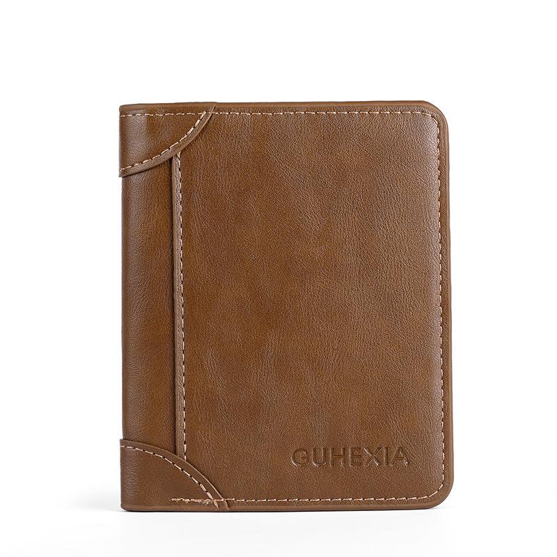 Men's Versatile Genuine Leather Card Holder, Large Capacity with Many Slots, Anti-Magnetic, Ultra-Thin for Driver's License