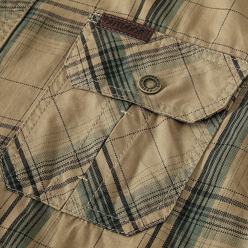 Camicie a maniche lunghe a quadri primaverili e autunnali da uomo, casual, all-match, da uomo
