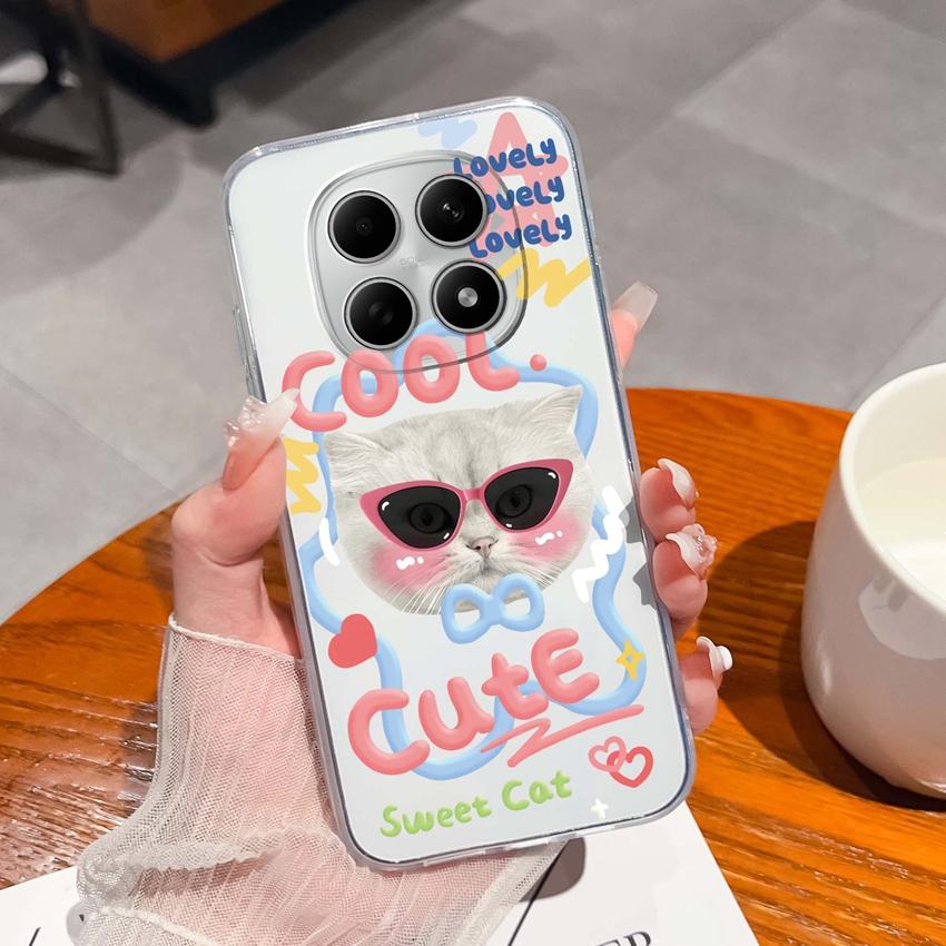 Suitable For Redmi Note 15 14 Pro 14S 15 15C A5 A1 Popular Creative Letters Patterns Phone Case Transparent Silicone Anti Slip Shell For Redmi Housing