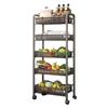 Movable Kitchen Storage Shelf with Baskets