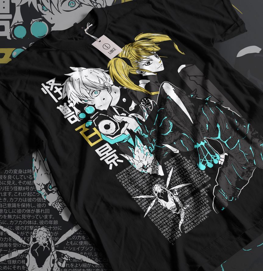 Kaiju No 8 T-shirt Mina Shiro Kaij Gift Manga Best Anime Graphic Tee Black Shirt