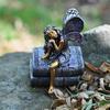 Handmade Angel Girl Statue Cute Fairy Desktop Ornament Durable Fairy Figurines  Outdoor