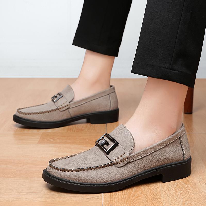 Male Walking Shoes Classic High Quality Loafers Men Genuine Leather Casual Shoes Soft Bottom Moccasins Non Slip Slip on Flats