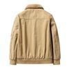 Lammwollmantel Herren Winter Revers Verdickte Arbeitskleidung Baumwolle Herren Retro Mehrfach-Taschen Plus Samt Warme Jacke