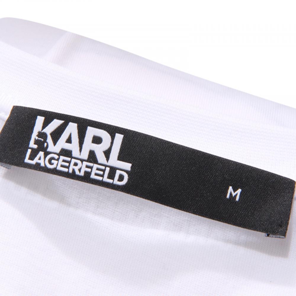 Karl Lagerfeld Cartoon Pattern Printed Short Sleeve Round Neck T-Shirt Men Tops White 75507053225010