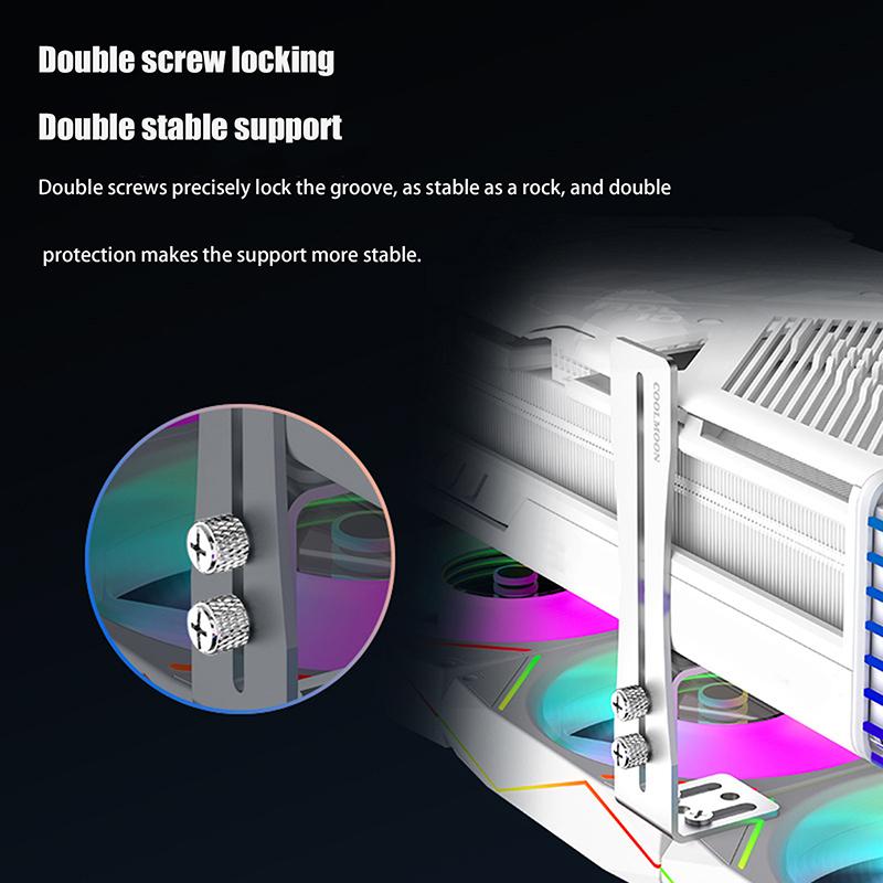 Wspornik Podtrzymujący Kartę Graficzną Odporny na Zużycie Mały Wspornik Mocujący GPU Odporny na Rdzę Aluminiowy Wspornik Gniazda GPU Dla Pozycji Wentylatora GPU
