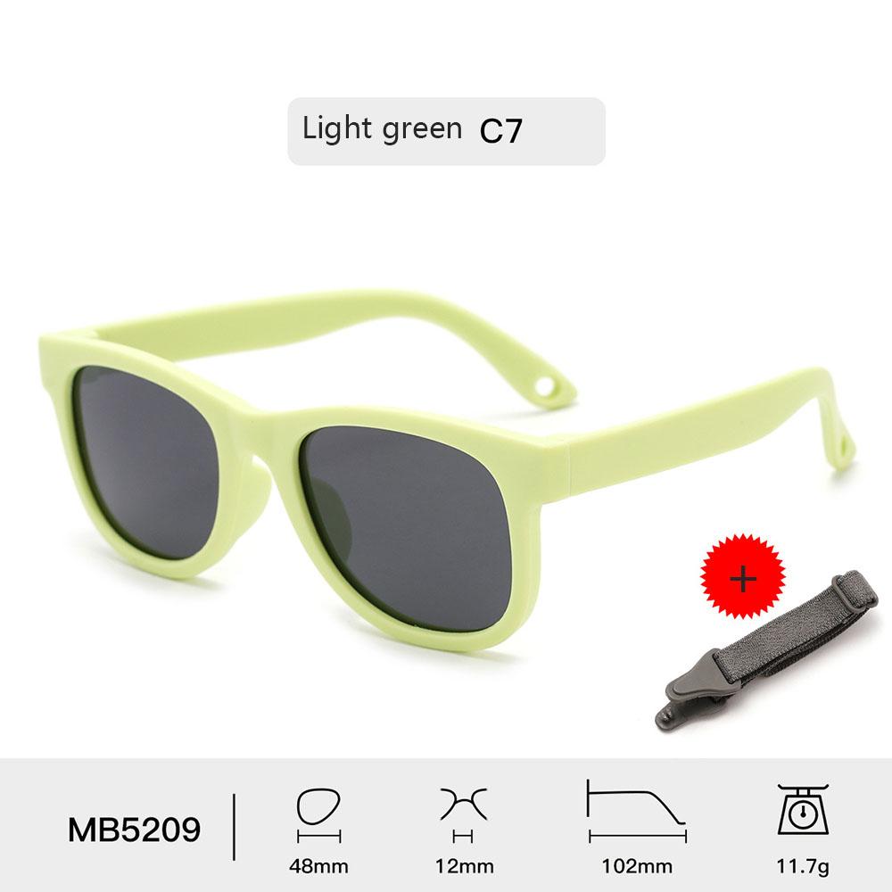 

Flexible Frame Sunglasses Fashionable Square Sunglasses Newborn Sunglasses Bendable For Sun Cycling Travel светло-зеленый