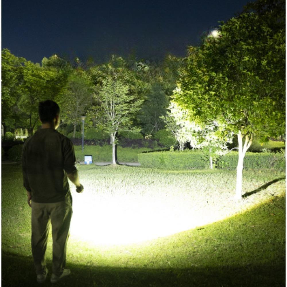 Rotatable Mini LED Flashlight USB Rechargeable Pocket Keychain Torch Powerful Emergency Camping Fishing Walking Lantern 1200mAh