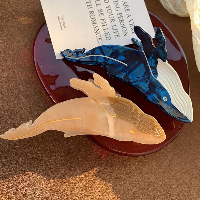 

Заколки для волос из ацетата когтей синего кита для женщин Популярные заколки для волос