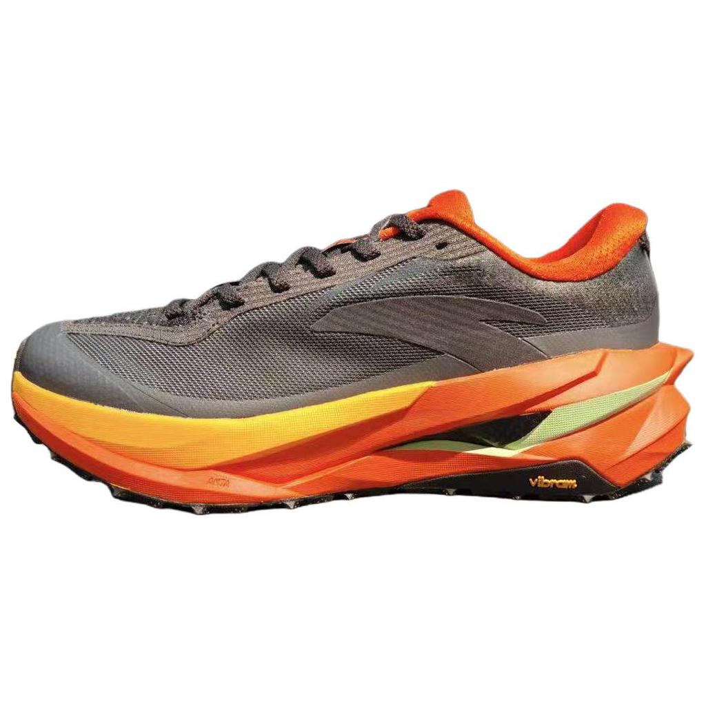 Anta Tiandu Pro Vibram Outdoor Trail Running Shoes Men Sneaker Black Orange 112615597-4