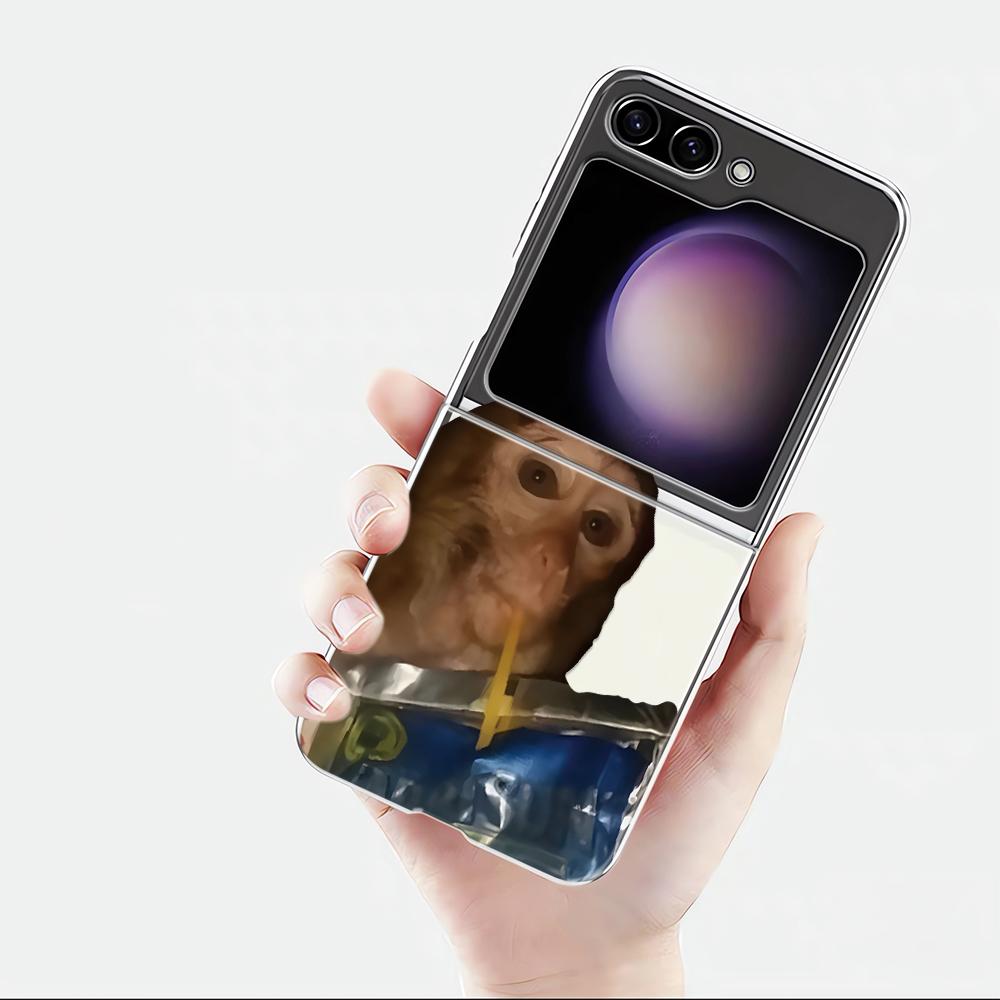 

Drinking Beverages Monkey Phone Case For Samsung Galaxy ZFlip7 ZFlip6 ZFlip5 ZFlip4 ZFlip3 For Samsung ZFlip 7 6 5 4 3 Case Galaxy Z Flip3