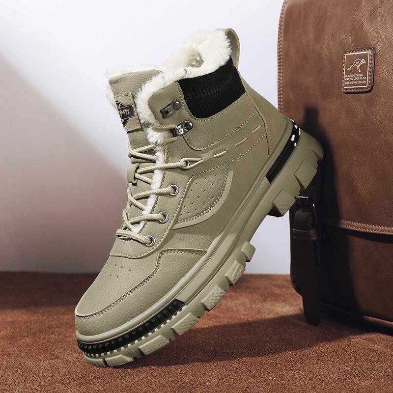 Мужская амортизирующая противоскользящая износостойкая модная хлопковая обувь со средним — фото 3