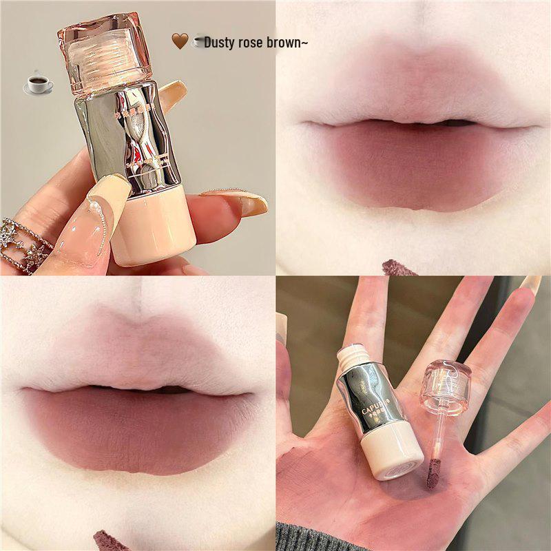 

CAPUPU Матовый бархатный стойкий блеск для губ - Не скатывающаяся отбеливающая помада для студентов Standard