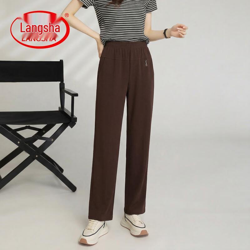 LANGSHA Damen Sommer Elastische Taille Cropped Hosen