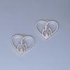 5pcs Stainless Steel Love Heart On Fire Pendant Charms for Jewelry Making DIY Craft Earrings Necklace Handmade Accessories Bulk CLE