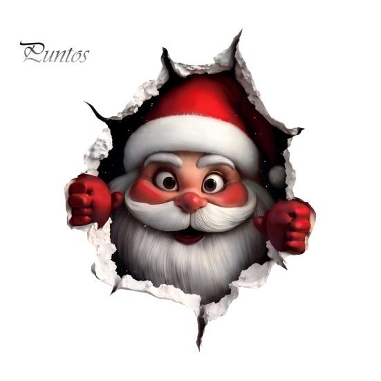 Christmas Classroom Decorations Wall Stickers, 3D Holiday Decals for Living Room Bedroom And Party Home Accents Decor, Removable PVC Festive