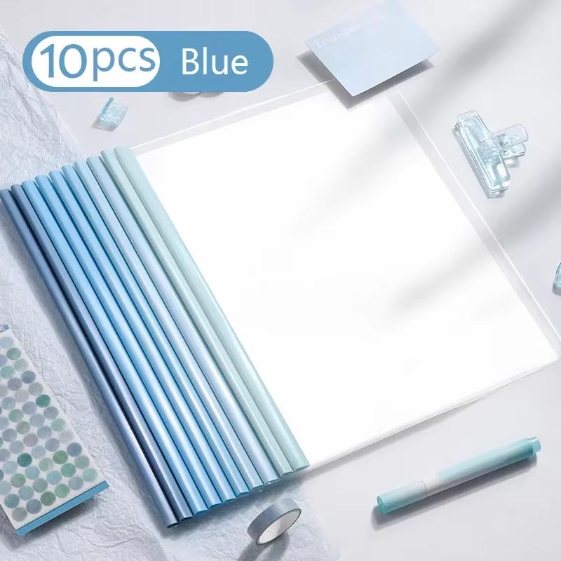 Effortless Organization in a Variety of Vibrant Mood-Boosting Colors 10pcs Transparent File Document Thicken Draw Rod A4 Folde синий 1280₽