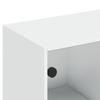 Bookshelf with Doors White 136 X 37 X 142 Cm Engineered Wood