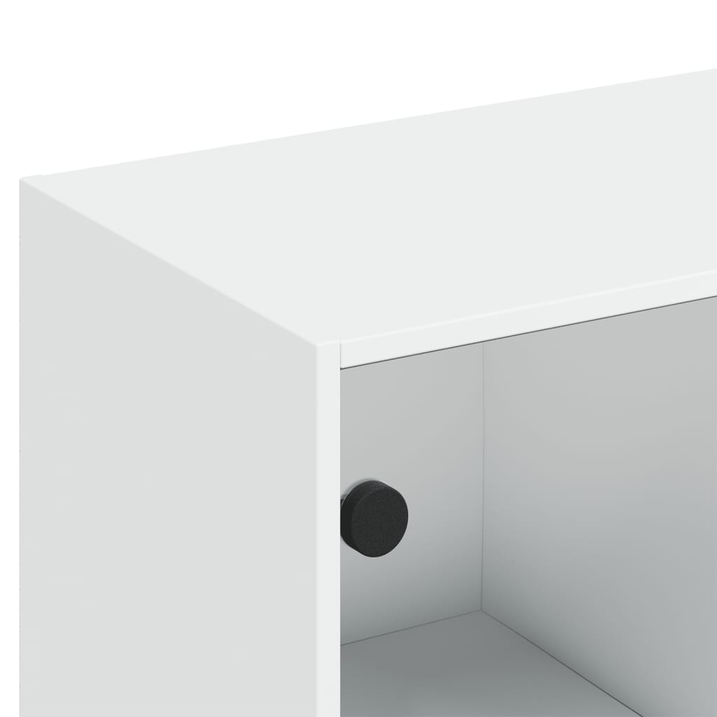Bookshelf with Doors White 136 X 37 X 142 Cm Engineered Wood